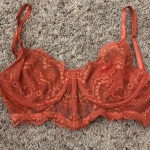 Blood Orange Tan Corset Sheer Top